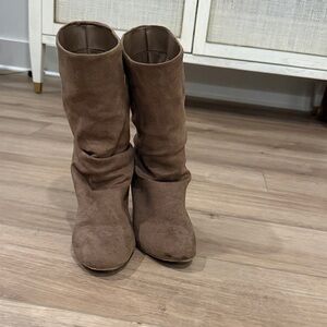 MIA Brown Suede Heeled Boots
